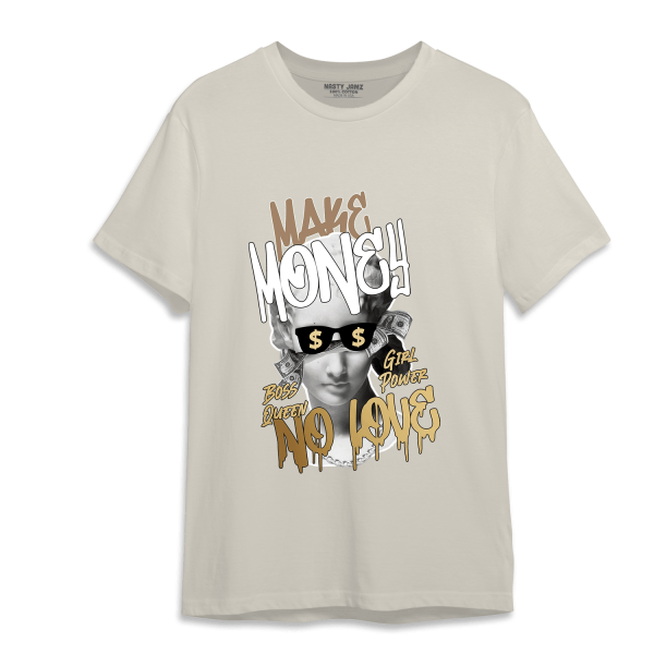 High OG Metallic Gold 1s T Shirt Match Make Money No Love Jezsport.com