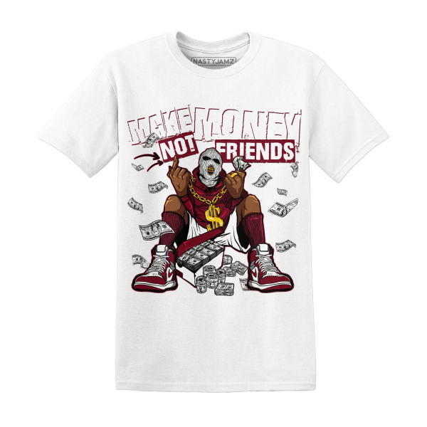 High White Team Red 1s T Shirt Match Make Money Not Friends Jezsport.com