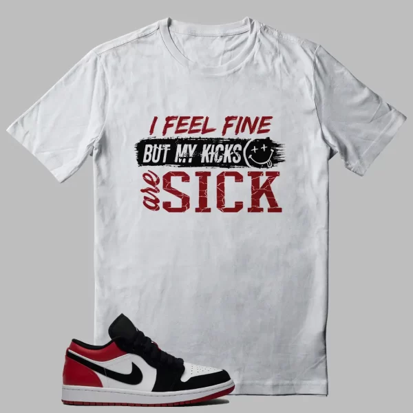 Match Jordan 1 Low Black Toe Shirt – Sick Kicks Jezsport.com