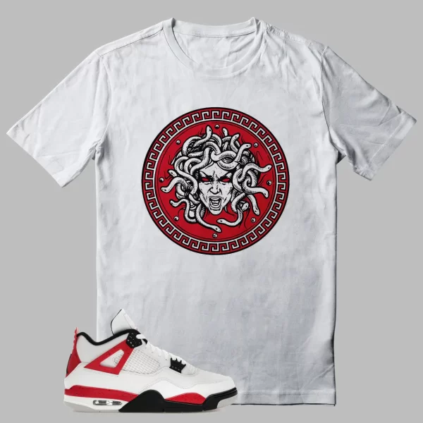 Medusa Shirt To Match Jordan 4 Red Cement Graphic Jezsport.com