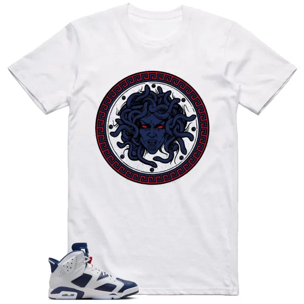 Medusa Shirt to Match Jordan 6 Olympic 2024 Jezsport.com