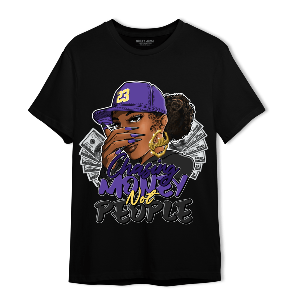 Field Purple 12s T Shirt Match Melanin Chasing Money Jezsport.com