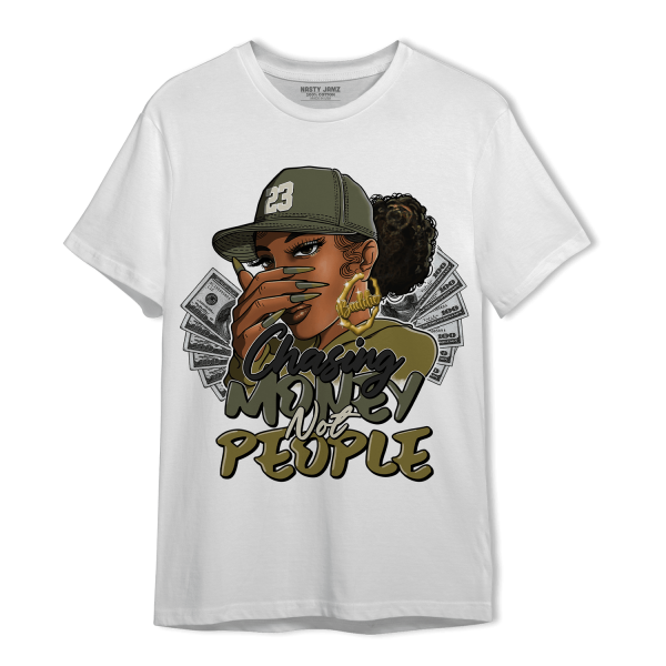 SE Craft Medium Olive 4s T Shirt Match Melanin Chasing Money Jezsport.com