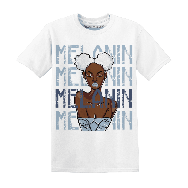 Mid Diffused Blue Grey 1s T Shirt Match Melanin Girl Jezsport.com