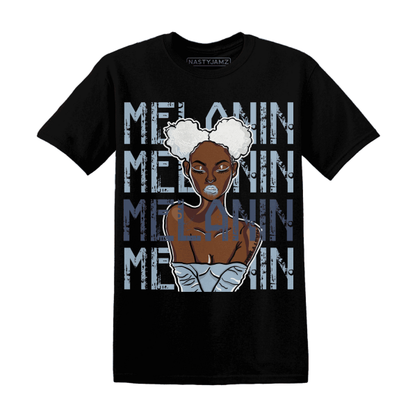 Mid Diffused Blue Grey 1s T Shirt Match Melanin Girl Jezsport.com