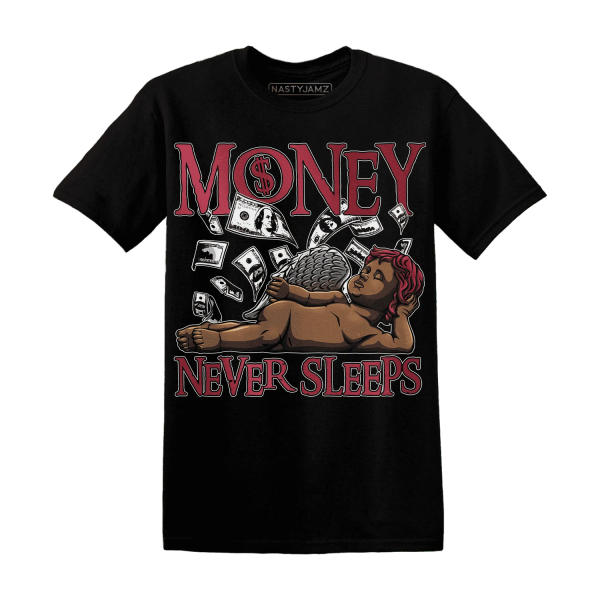 High 85 Metallic Burgundy 1s T Shirt Match Money Never Sleeps Jezsport.com