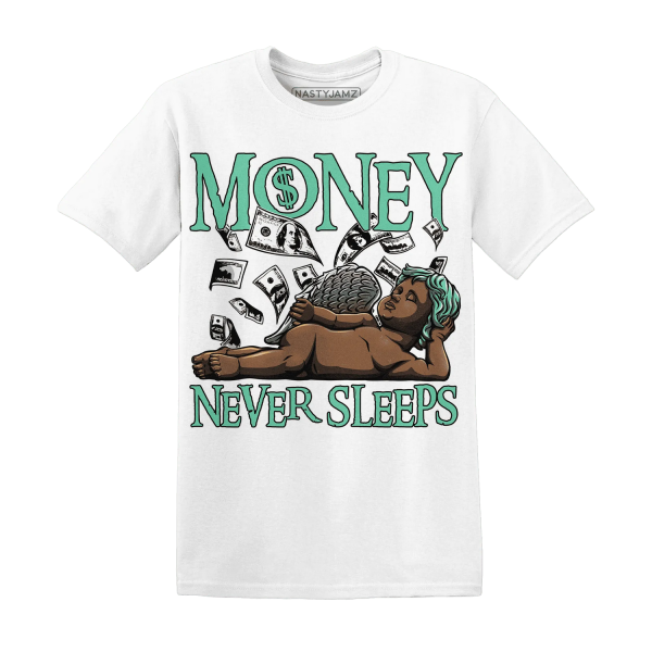 High OG Green Glow 1s T Shirt Match Money Never Sleeps Jezsport.com