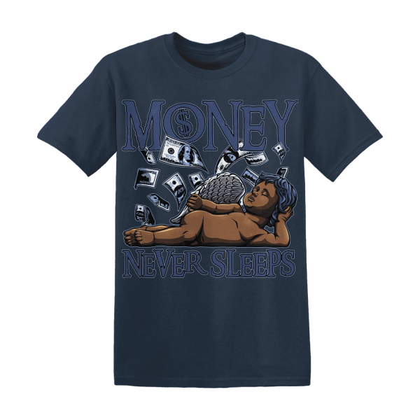 Midnight Navy 5s T Shirt Match Money Never Sleeps Jezsport.com