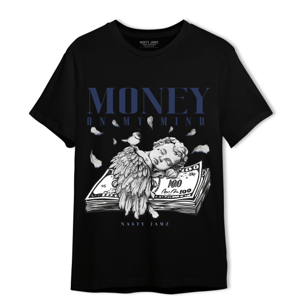 Midnight Navy 5s T Shirt Match Money On My Mind Angel Jezsport.com