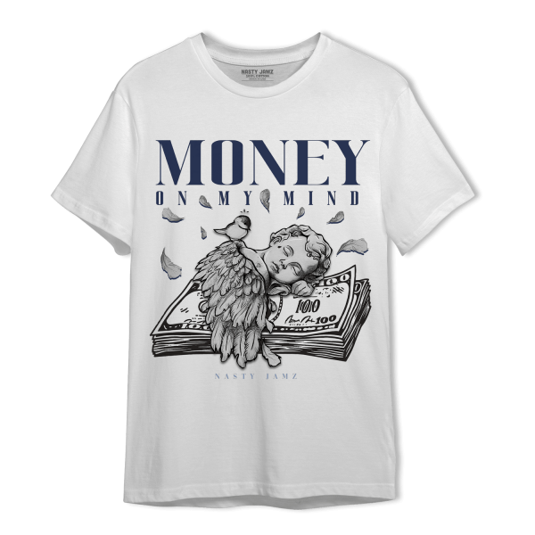 Midnight Navy 5s T Shirt Match Money On My Mind Angel Jezsport.com