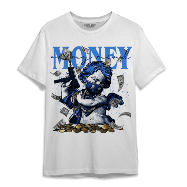 University Blue Toe 1s T Shirt Match Money On My Mine Gang Jezsport.com