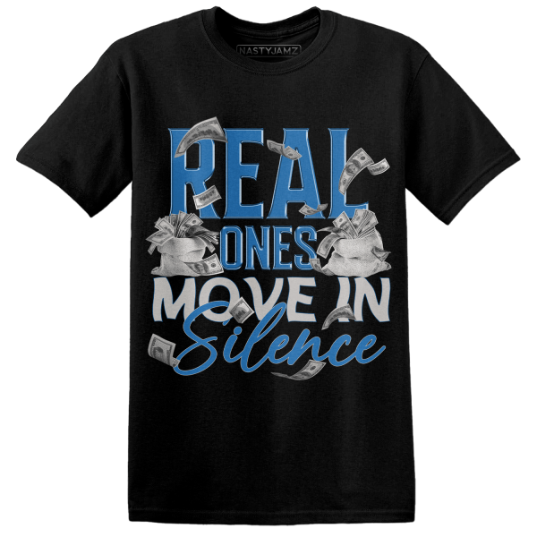 Industrial Blue 4s T Shirt Match Move In Silence Money Jezsport.com