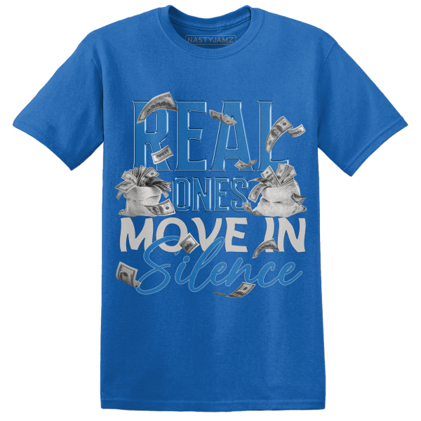 Industrial Blue 4s T Shirt Match Move In Silence Money Jezsport.com