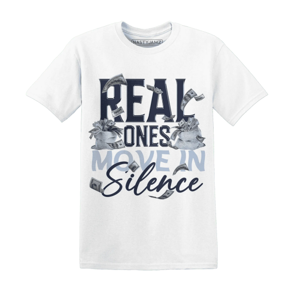 White Navy 6s T Shirt Match Move In Silence Money Jezsport.com