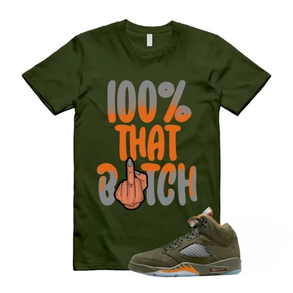 Jordan 5 Olive Army Solar Orange Shirt Match 100 Jordan 5 Olive Shirt, Matching Jordan Shirt Jezsport.com