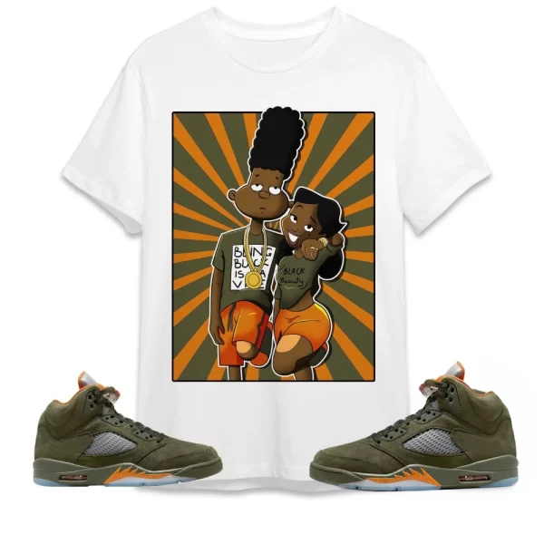 A Different Love Shirt Jordan 5 Olive Shirt To Match Sneaker Olive Green And Orange Shirt , Matching Jordan Shirt Jezsport.com