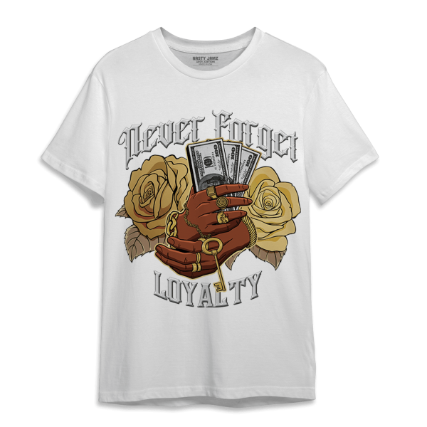 High OG Metallic Gold 1s T Shirt Match Never Forget Loyalty Jezsport.com