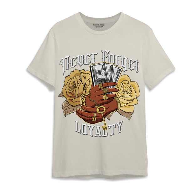 High OG Metallic Gold 1s T Shirt Match Never Forget Loyalty Jezsport.com