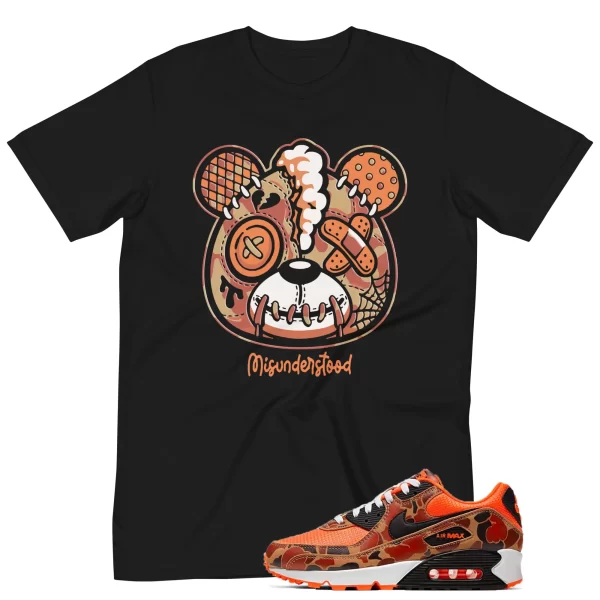 Air Max 90 Duck Camo Orange Match Shirt Teddy Bear Graphic Jezsport.com