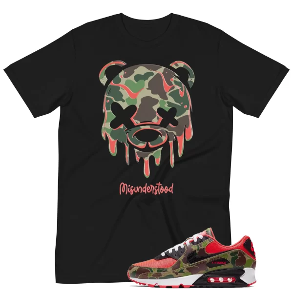 Air Max 90 Reverse Duck Camo Shirt Drippy Bear Graphic Jezsport.com