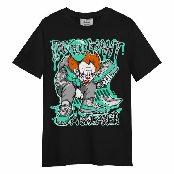 Black Green Glow 3s Shirt - Clown Scary Sneakers Halloween Graphic Unisex Shirt Matching Jordan Shirt Jezsport.com