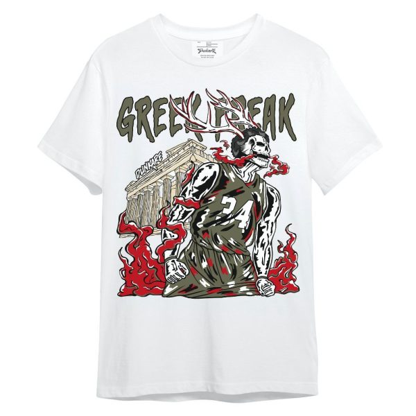 Low OG Medium Olive 1s Shirt - Greek Freaks Skeleton Shirt Unisex Outfit Unisex Shirt Matching Jordan Shirt Jezsport.com