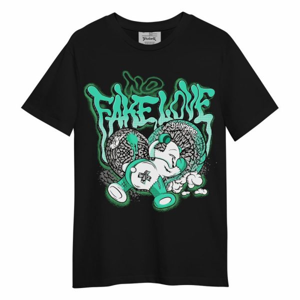 Black Green Glow 3s Shirt, No Fake Love Green Glow 3s Unisex Shirt Matching Jordan Shirt Jezsport.com