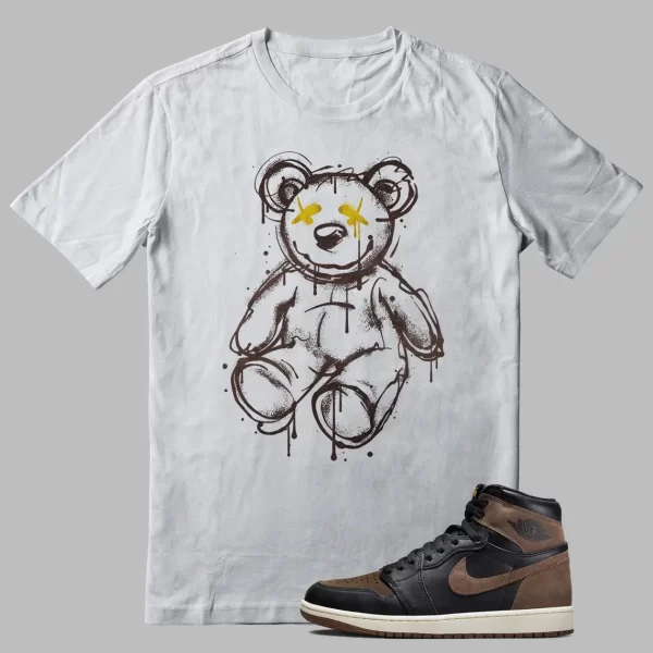 Palomino Jordan 1 White Shirt Outfit Teddy Dead Bear Graphic Jezsport.com