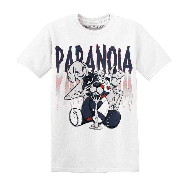 White Navy 6s T Shirt Match Paranoia BER Jezsport.com