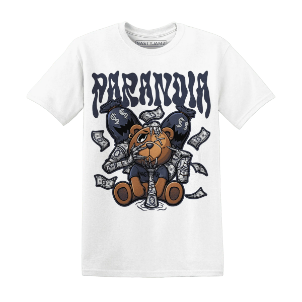 White Navy 6s T Shirt Match Paranoia Money BER Jezsport.com