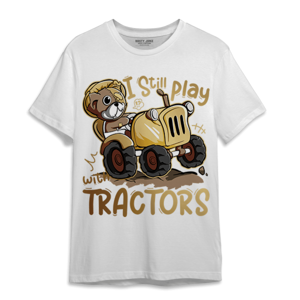 High OG Metallic Gold 1s T Shirt Match Play With Tractors BER Jezsport.com