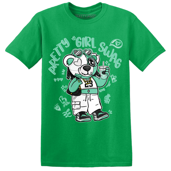 High OG Green Glow 1s T Shirt Match Pretty Girl Swag BER Jezsport.com