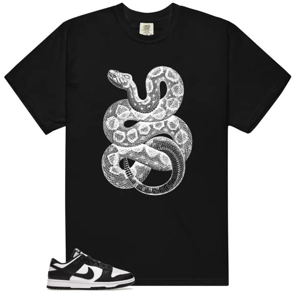 Python Snake Shirt to Match Dunk Low White Black Panda Jezsport.com