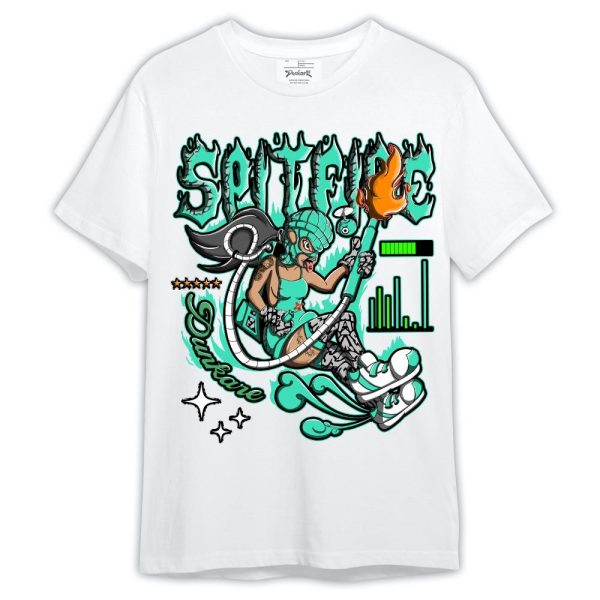 Black Green Glow 3s Shirt, Spit Fire Shirt Outfit 1305 LGH Matching Jordan Shirt Jezsport.com