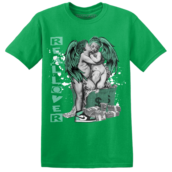 High OG Green Glow 1s T Shirt Match Real Lover Angel Jezsport.com