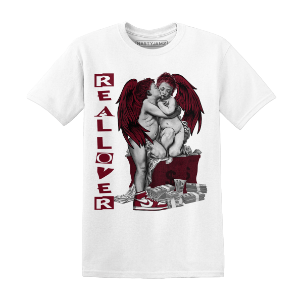 High White Team Red 1s T Shirt Match Real Lover Angel Jezsport.com