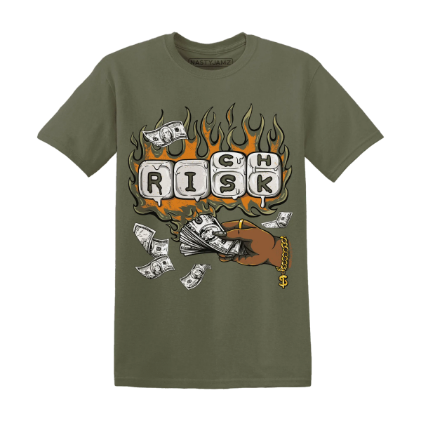 Olive 5s T Shirt Match Rich Or Risk Jezsport.com