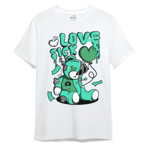 Black Green Glow 3s Shirt, Graphic Love Sick Green Glow 3s Outfit Unisex Shirt Matching Jordan Shirt Jezsport.com