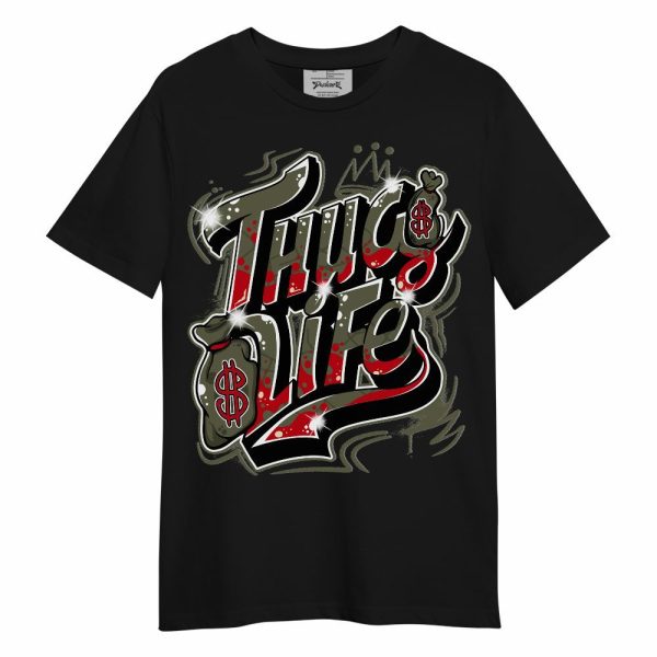 Low OG Medium Olive 1s Shirt - Free Thug Living Graphic Unisex Shirt Matching Jordan Shirt Jezsport.com