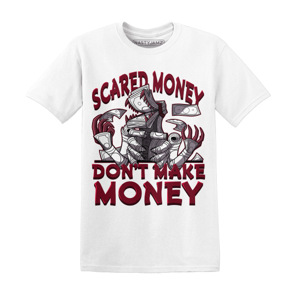 High White Team Red 1s T Shirt Scared Money Jezsport.com