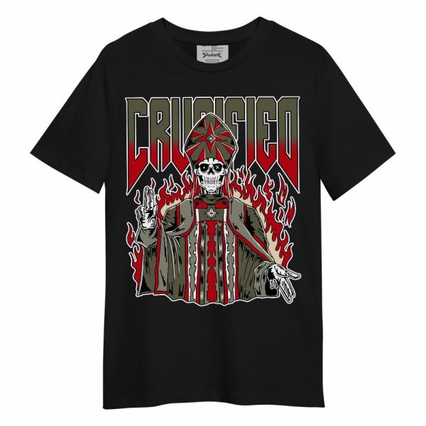 Low OG Medium Olive 1s Shirt - Crucified Skeleton Unisex Shirt Matching Jordan Shirt Jezsport.com