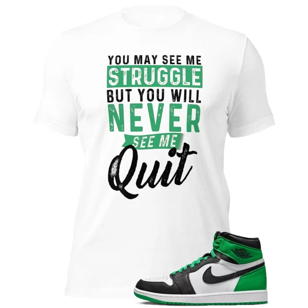 Shirt To Match Jordan 1 High Lucky Green Jezsport.com