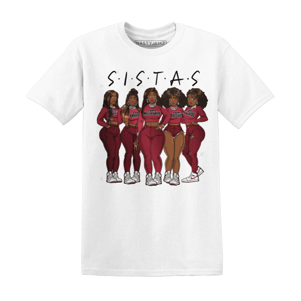 High 87 Metallic Burgundy 1s T Shirt Match Sistas Melanin Girl Jezsport.com