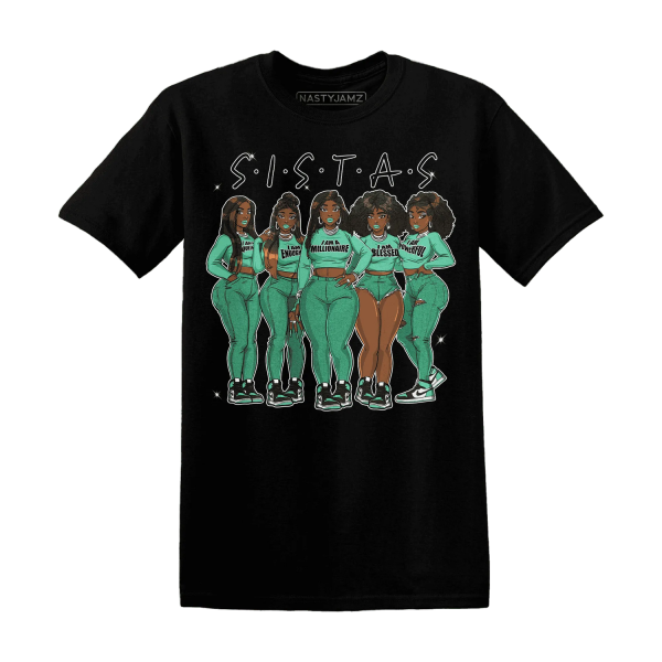 High OG Green Glow 1s T Shirt Match Sistas Melanin Girl Jezsport.com