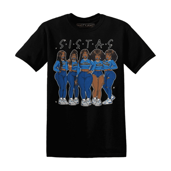 Industrial Blue 4s T Shirt Match Sistas Melanin Girl Jezsport.com