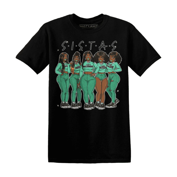 Green Glow 3s T Shirt Match Sistas Melanin Girl Jezsport.com