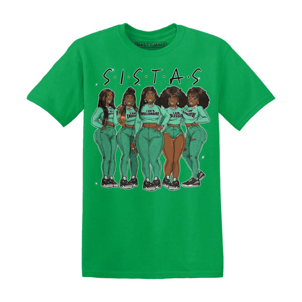 Green Glow 3s T Shirt Match Sistas Melanin Girl Jezsport.com