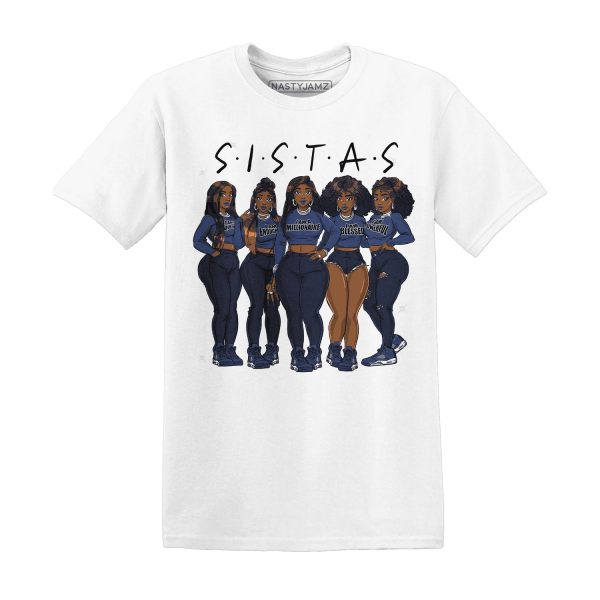 Midnight Navy 5s T Shirt Match Sistas Melanin Girl Jezsport.com