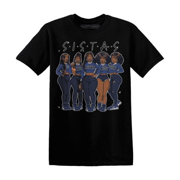 Midnight Navy 5s T Shirt Match Sistas Melanin Girl Jezsport.com