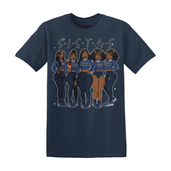 Midnight Navy 5s T Shirt Match Sistas Melanin Girl Jezsport.com